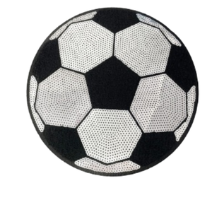 Parches Termoadhesivos de Fieltro No Tejido Ecológico con Temática de Fútbol de Dibujos Animados, Parches 3D con Agujeros, Pegatinas de Tela con Formas Personalizadas, Lentejuelas para Ropa Deportiva - Product Image 3