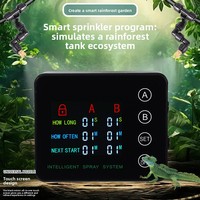 Système d'arrosage intelligent pour terrarium de forêt tropicale, kit d'humidification à micro-pulvérisation à double pompe et réservoir écologique pour reptiles en plastique