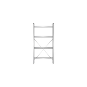 800x400x1600mm Edelstahl-Steck-Grundregal con 4 estantes y unidades de almacenamiento Regalböden de 350mm - Product Image 1