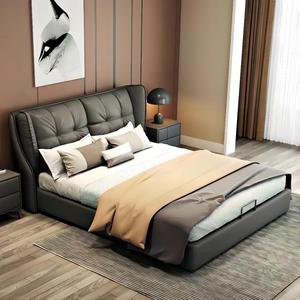 Tăng hiện đại ý Giường da cao cấp gỗ khung giường bốn Poster khách sạn Vua Kích thước khung giường sang trọng - Product Image 4