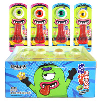 Casual Leuke Snacks Halloween Bulk Gecoate Verpakking Monster Fruitige Gummy Tongsnoep Gecoat Voor Eenvoudig Hanteren