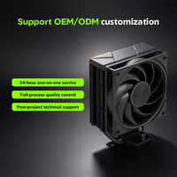 Pendingin Udara CPU OEM 4 Heat Pipes 120mm ARGB PWM 240W Silent Fluid Bearing Tembaga & Aluminium untuk PC Gaming