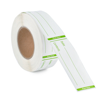 Autocollants pour bocaux imperméables et résistants à l'huile, 1x3 pouces, bordure verte, amovibles, sans résidus, étiquettes de rangement pour cuisine, compatibles congélateur, 300 pièces/rouleau