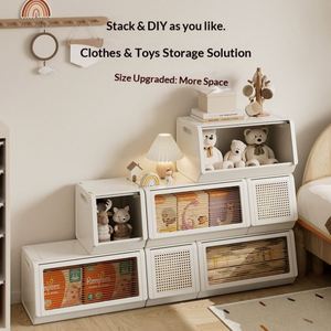 Household Large Capacity Toy <b>Clothes</b> Storage Living Room Oblique Thickened Plastic Storage <b>Box</b> With Lid - Product Image 3