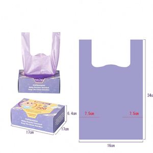 200 Sacs à couches parfumés super épais, écologiques, biodégradables, jetables, sacs à couches pour bébé en plastique simple - Product Image 3