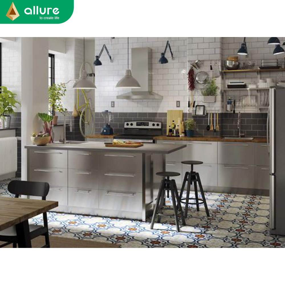 Allure Carcass Home Improvement Interior Pantry Storage High Quality Custom Small Stainless Cabinet Kitchen Set With Sink