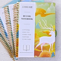 Échantillon gratuit carnet de notes à couverture rigide au format B5 conception personnalisée impression vente en gros planificateurs de journaux avec reliure à spirale