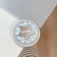 Nouveau support de téléphone portable magnétique en PVC et acrylique avec strass, motif pentagramme, anneau de maintien, support de bureau télescopique pliable et portable 2026