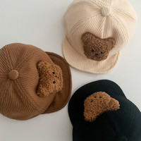 Chapeaux de Baseball pour bébés, vente en gros, printemps et automne, chapeaux de haute qualité, couvre-chef bébé ours, chapeau pare-soleil