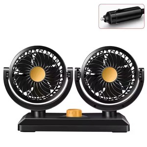 <span class=keywords><strong>Ventilateur</strong></span> réglable à rotation de 360 degrés <span class=keywords><strong>Ventilateur</strong></span> de refroidissement de voiture à double tête <span class=keywords><strong>Ventilateur</strong></span> d'air de voiture à vent fort Air 2-en-1 pour voiture - Product Image 6