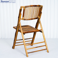 Chaises d'événement de mariage en gros Chaises pliantes en bambou pour les événements Fête de mariage