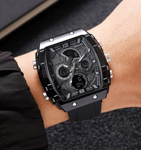Montre sport numérique à double fuseau horaire SKMEI 2603 tendance pour homme, noire, personnalisée, résistante à l'eau 5 ATM, bracelet - Product Image 2