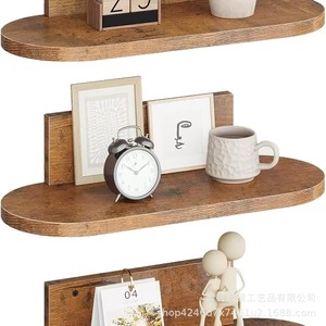 Retro Wooden Wall Mounted Floating <b>Shelf</b> Rectangle Multipurpose Hanging Home Decor Display <b>Rack</b> - Product Image 3