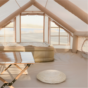 Tente de camping gonflable de luxe 4 saisons, auto-gonflante, portable, double couche, une chambre, un salon, imperméable, Oxford, neuve - Product Image 4