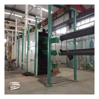 Máquina de granallado de superficie automática eléctrica, nueva condición, pulido de acero usado, desbarbado, núcleo de Motor PLC de tiro de acero