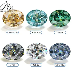 모든 색상 4x6-8x12mm 유럽 컷 타원형 컷 느슨한 모사니타 다이아몬드 테스트 DIY 비즈 만들기 보석에 대한 긍정적 인 GRA 매력 - Product Image 1