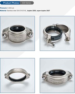 Composants de l'équipement de traitement de l'eau-Accouplement de tuyau à joint rainuré flexible en acier inoxydable - Product Image 4