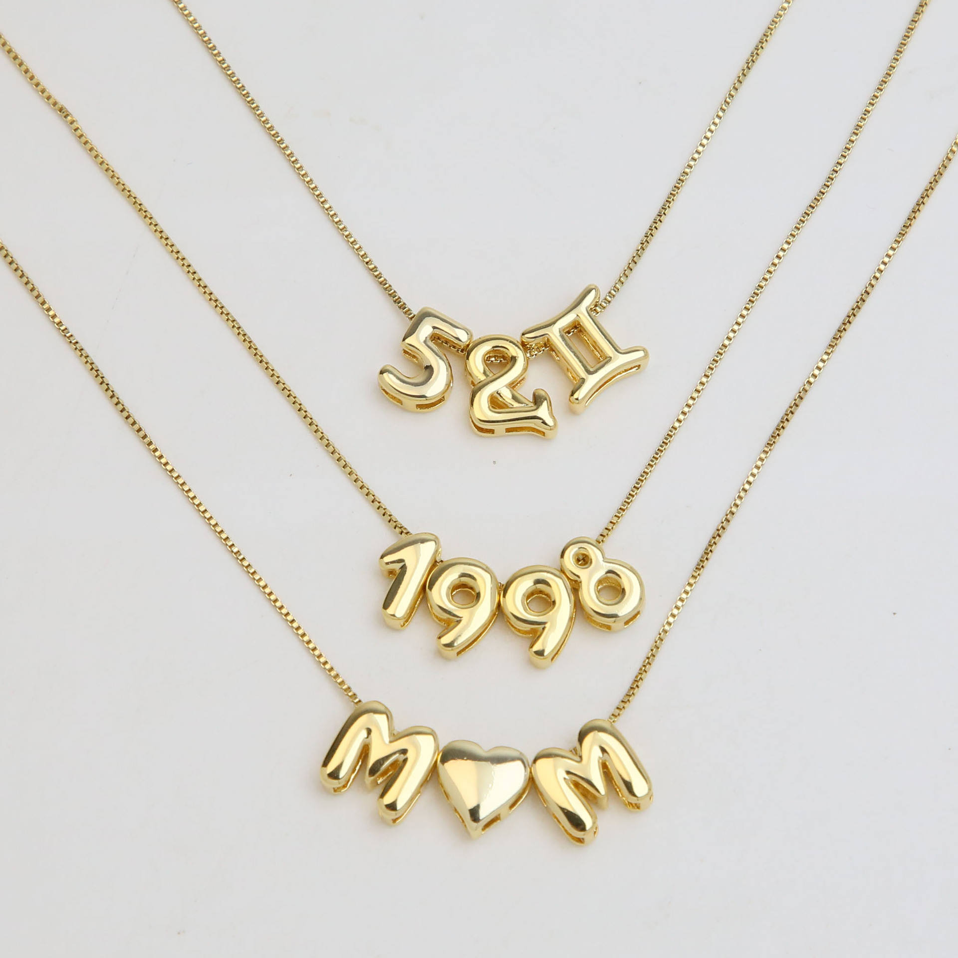 Bubble Letters 3D Alphabet Pendants for Jewelry Making