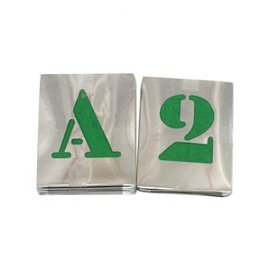 Ensemble de pochoirs en alliage d'aluminium en acier inoxydable pour dessin de lettres et de figures - Product Image 1