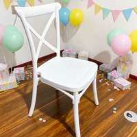Chaise en plastique pour enfants avec dossier en X, chaise empilable pour la salle à manger, la chambre, le jardin, l'école
