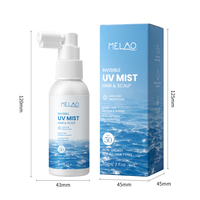 Spray solaire SPF50 léger, fini transparent, protection UV pour cheveux et cuir chevelu, brume fine, non collant, portable, pour la randonnée, le cyclisme et les activités de plein air