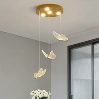 Lustre de salle à manger moderne et minimaliste de luxe léger à trois têtes LED, étanche, avec CRI 95 et design de bar unique