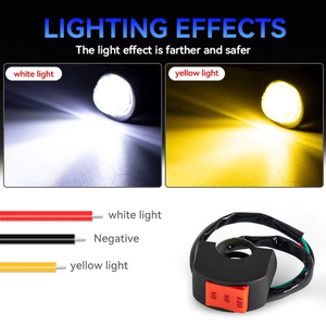 Feux auxiliaires LED pour moto, lumière blanche, lumière jaune, lampe de route avant, conduite de nuit - Product Image 6