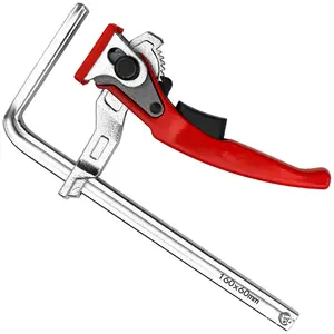 Ratchet Table Clamp Quick Release F style Dovetail Lever clamp Forged Guide rail clamp