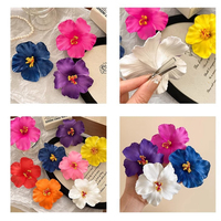 Pinces à cheveux fleur hawaïenne Plumeria Hibiscus Barrettes à cheveux pinces Boho artificielles accessoires de cheveux pour les vacances fête à la plage
