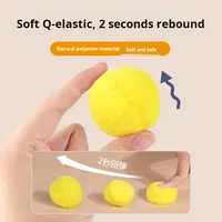 Pistolet lanceur de pompons en plastique écologique à haute élasticité jouet pour chat populaire anti-ennui résistant aux morsures bâton teaser et balle pour animaux de compagnie