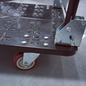 Chariot industriel pliable en acier à haute capacité de charge (800 kg), chariot à main renforcé avec <span class=keywords><strong>plaque</strong></span> de base pour le chargement - Product Image 4