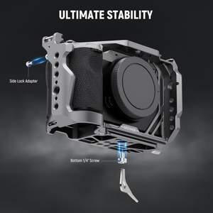 Cage pour appareil photo <span class=keywords><strong>NEEWER</strong></span> A7C II A7CR en aluminium avec base QR type Arca, antidérapante, pour <span class=keywords><strong>Sony</strong></span> RS, pince de câble pour cardan, rail NATO - Product Image 4