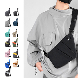 Tas Dada Pria Bahan Nilon dengan Strip Reflektif Desain <span class=keywords><strong>Anti</strong></span> Maling Tali Selempang Satu Bahu-Warna Campur - Product Image 3