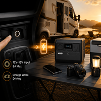 Kit de station d'alimentation portable 700W pour camping et extérieur, batterie LiFePO4, générateur solaire 700W avec panneau, ensemble complet