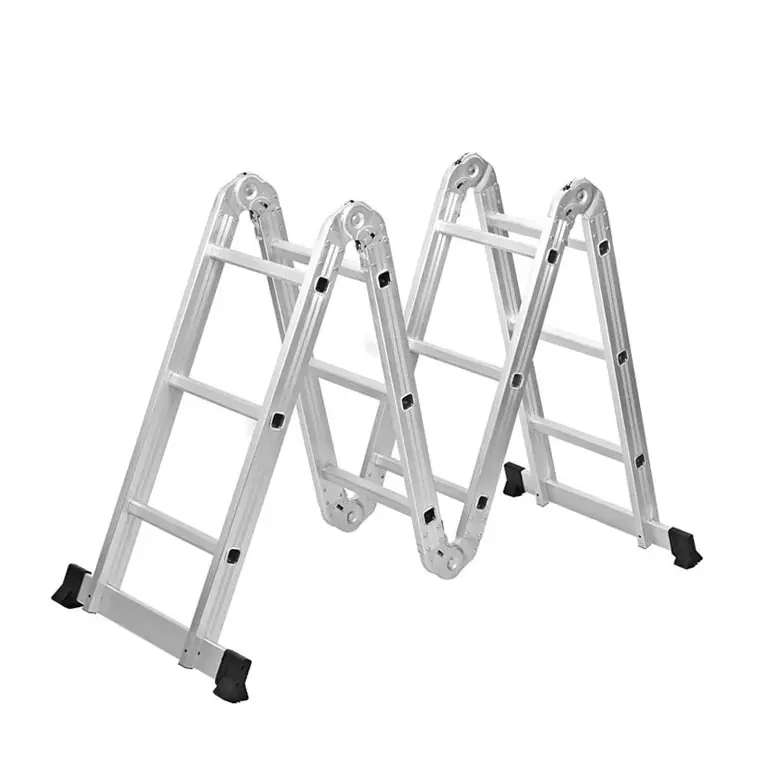 Tactische Vouwladder 16 Stappen 10 Meter Twee Stap Aluminium Fold Up Steiger Extended Voor Dak Carbon Uitbreiding Veiligheid