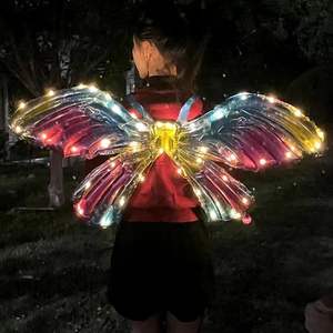 Balon Foil Sayap Peri Ruunjoy dengan Lampu LED untuk Dewasa dan Anak-Anak, Balon Udara Sayap Malaikat untuk Pesta Ulang Tahun, Prom, Cosplay - Product Image 4