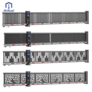 Fabricante Ankuai, puerta corredera automática, Material recubierto <span class=keywords><strong>de</strong></span> polvo, puerta <span class=keywords><strong>de</strong></span> entrada, casa, puerta Industrial <span class=keywords><strong>de</strong></span> aleación <span class=keywords><strong>de</strong></span> aluminio para exteriores - Product Image 1