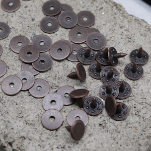 Qianxun Cung Cấp 9.5Mm Vòng Lỗ Duy Nhất Brass Kim Loại Jeans Đinh Tán Nút Màu Đỏ Bronze Tinh Khiết Đồng Đinh Tán Cho Denim Áo Khoác - Product Image 3