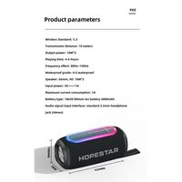 Altavoz Bluetooth Portátil Hopestar P60 de 20W, Resistente al Agua IPX7, con Luz RGB Rítmica, Radio FM Estéreo TWS, Altavoz de Mano para Exteriores