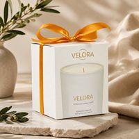 Boîte cadeau carrée dorée pour mèche de bougie