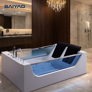 Baignoire <span class=keywords><strong>Jacuzzi</strong></span> Moderne BaiYao pour 2 Personnes, Bain à Bulles d'Air avec Jets d'Air - Product Image 3