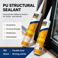 Adhésif pour pare-brise en polyuréthane PU noir 600 ml, colle pour verre automobile imperméable