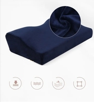 Oreiller cervical en mousse à mémoire de forme orthopédique en latex, certifié OEKO-TEX, forme papillon, amovible et lavable