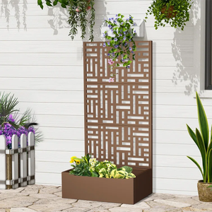 Écrans de confidentialité extérieurs en métal clôturant l'écran de confidentialité de patio autoportant avec des panneaux de clôture de support pour l'extérieur - Product Image 5