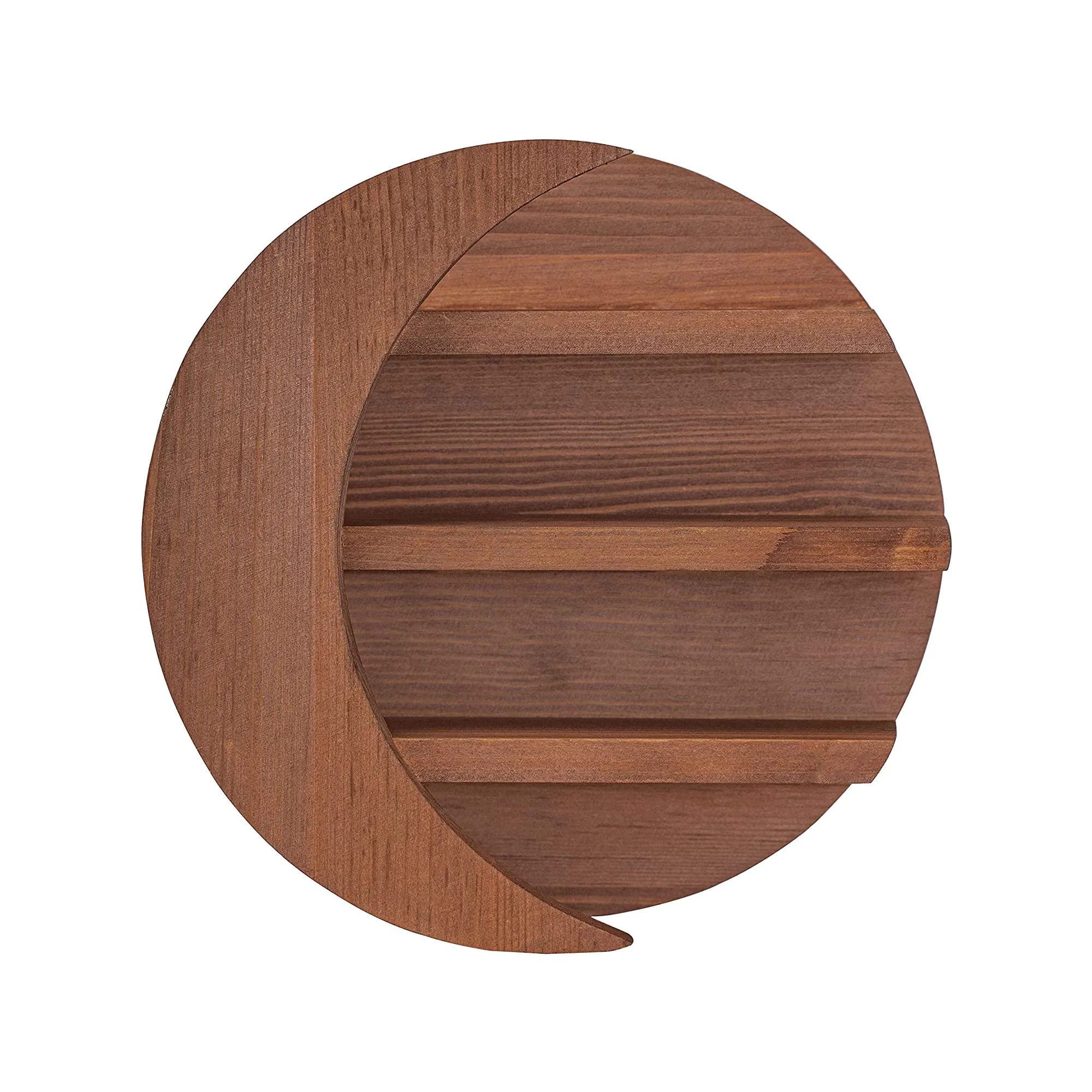 Moderne Gemonteerd Opknoping Drijvende Houten Ornament Opbergrek Sterren Crescent Decoratieve Houten Muur Houten Maan Plank