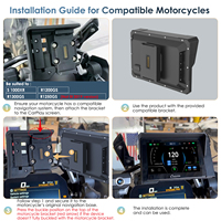 Carpuride W702BS CarPlay Android Auto, Radio para Motocicleta con Navegación Carpuride, Pantalla de 7 Pulgadas, Resistente al Agua IP67, Mapas Mundiales