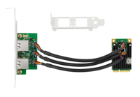 LR-LINK Mini PCle double port Gigabit cuivre Ethernet carte RJ45 LAN M.2 adaptateur NIC basé Intel I350 pour serveur