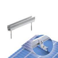 Bristar prix usine panneau solaire Al6005-T5 120/150/200/300/400mm longueur Rail de rayonnage moins Module Rail de montage solaire Mini Rails