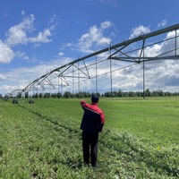Prix d'usine Centre d'irrigation solaire mobile à pivot Système d'irrigation à pivot pour une utilisation agricole de 30ha