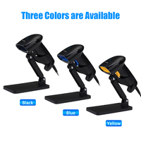 Escáner de Código de Barras de Mano con Cable USB CCD 1D de Venta Directa de Fábrica, Compatible con Decodificación de Pantalla, con Soporte Ajustable